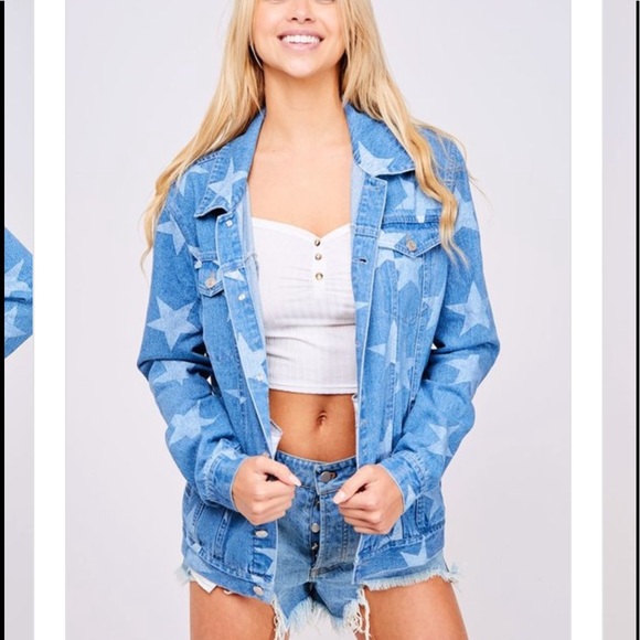 🌟🌟Last One🌟🌟Star Denim Jacket - Picture 2 of 8